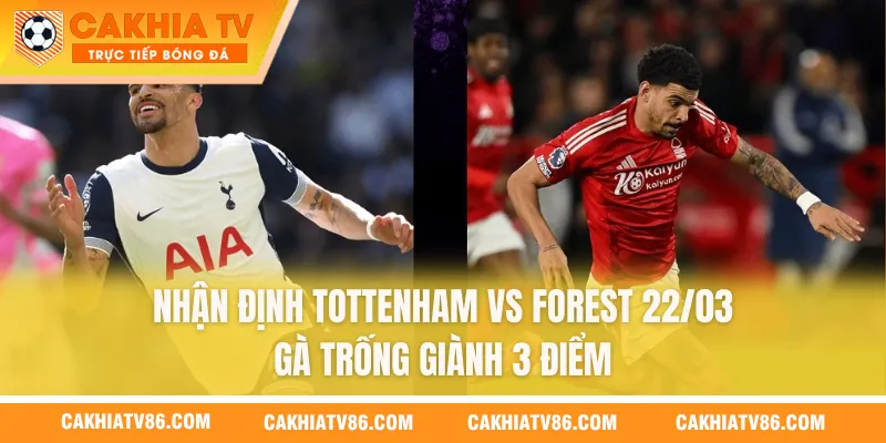 Nhận Định Tottenham Vs Forest 22/03: Gà Trống Giành 3 Điểm